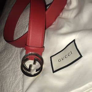 Red Gucci Belt